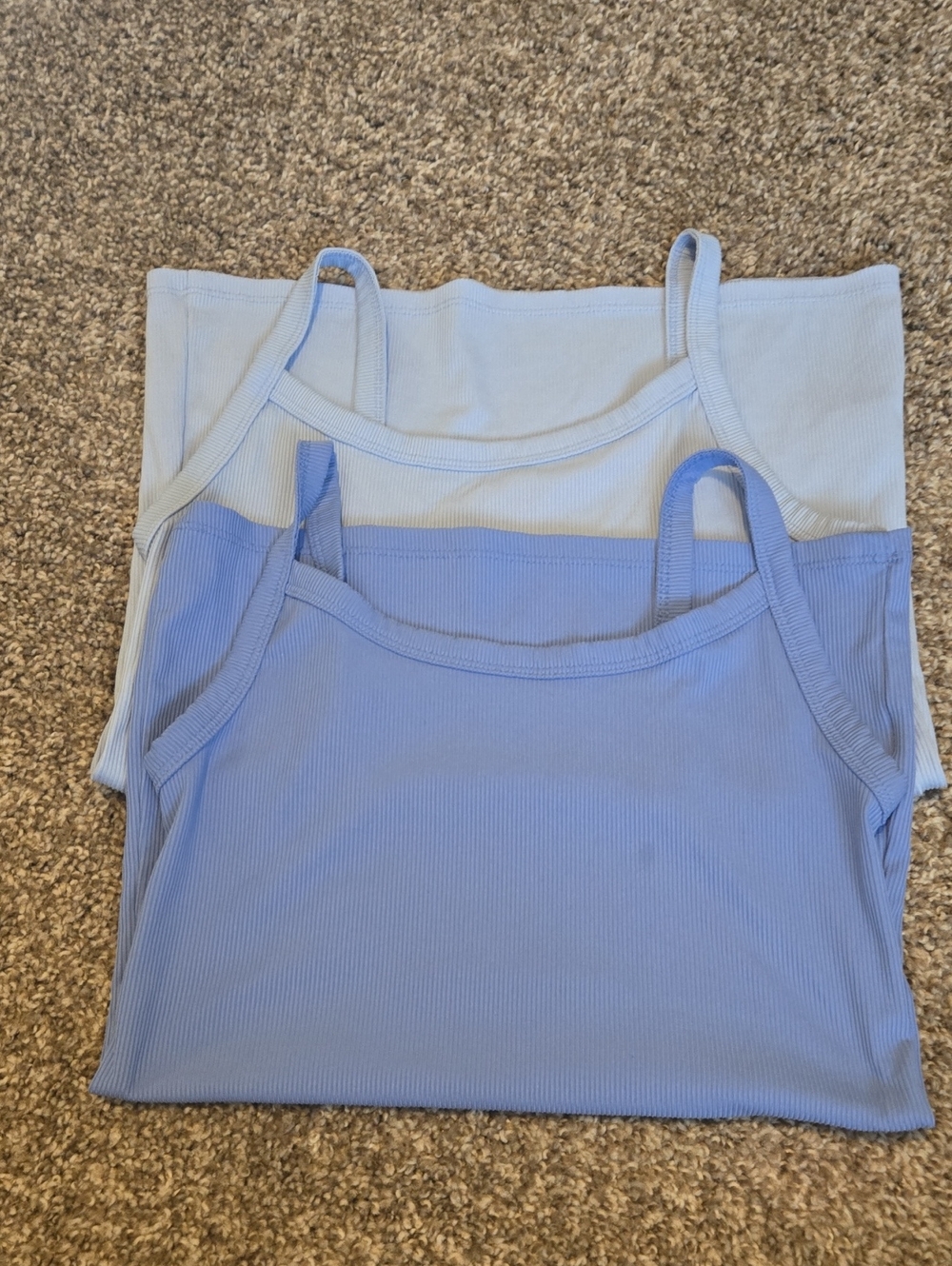 Women’s Ribbed Tank Top - Light Blue / Periwinkle